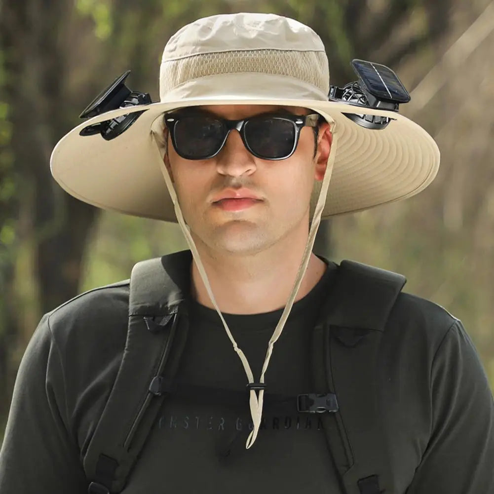 CoolBreeze Solar Fishing Fan Hat - Design Studios Direct