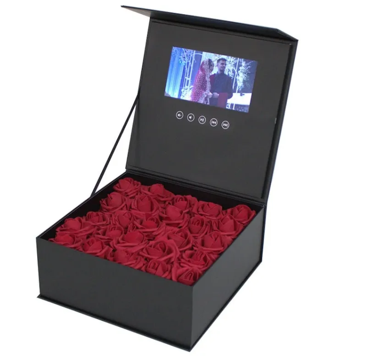 LCD Screen Video Gift Box Rose Flower Box - Design Studios Direct