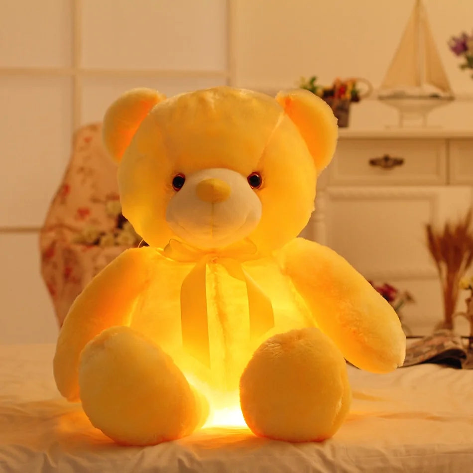Light Up LED Teddy Bear Stuffed Animals Plush Toy Colorful Glowing Teddy Bear, 20- Inch - Design Studios Direct