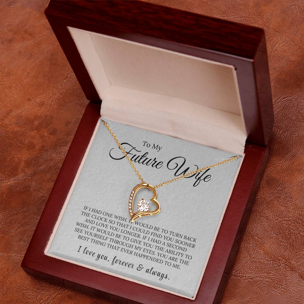 One Wish - To My Future Wife Love Heart Necklace - Design Studios Direct