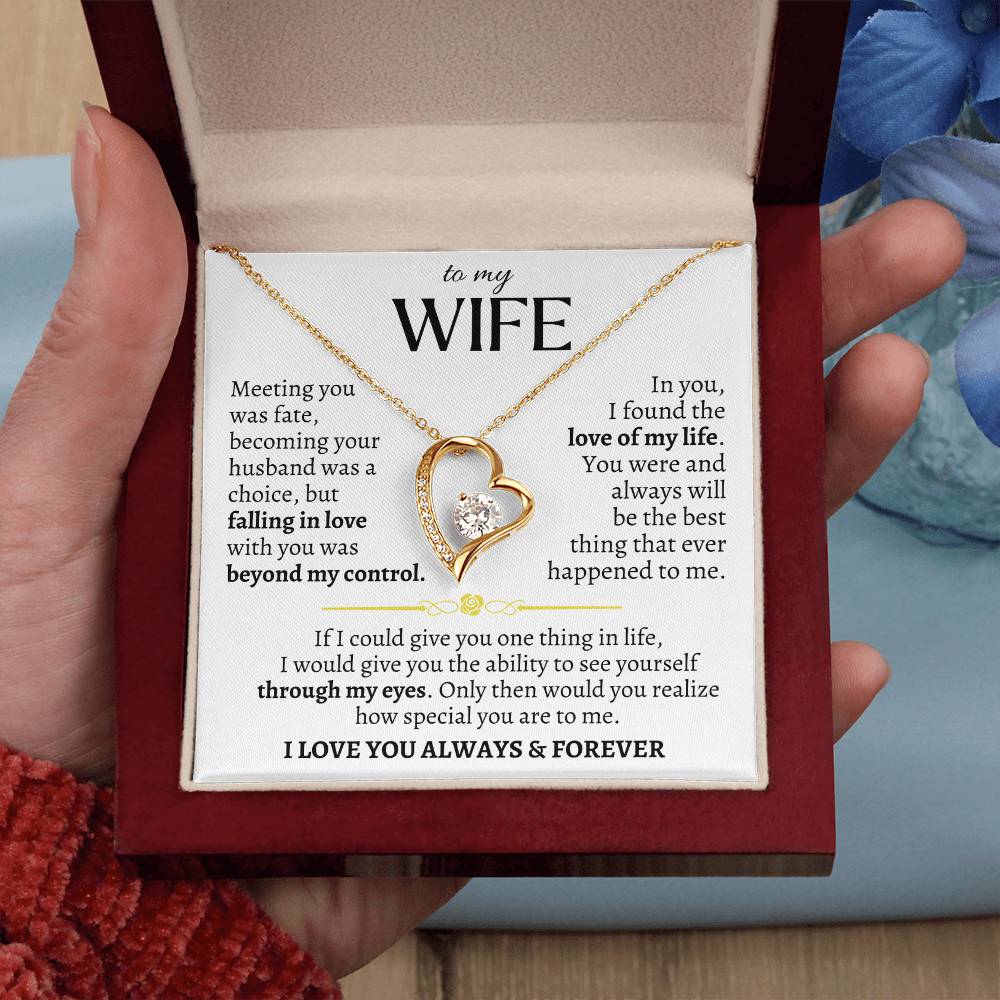 "To My Wife," Heart Necklace - Design Studios Direct