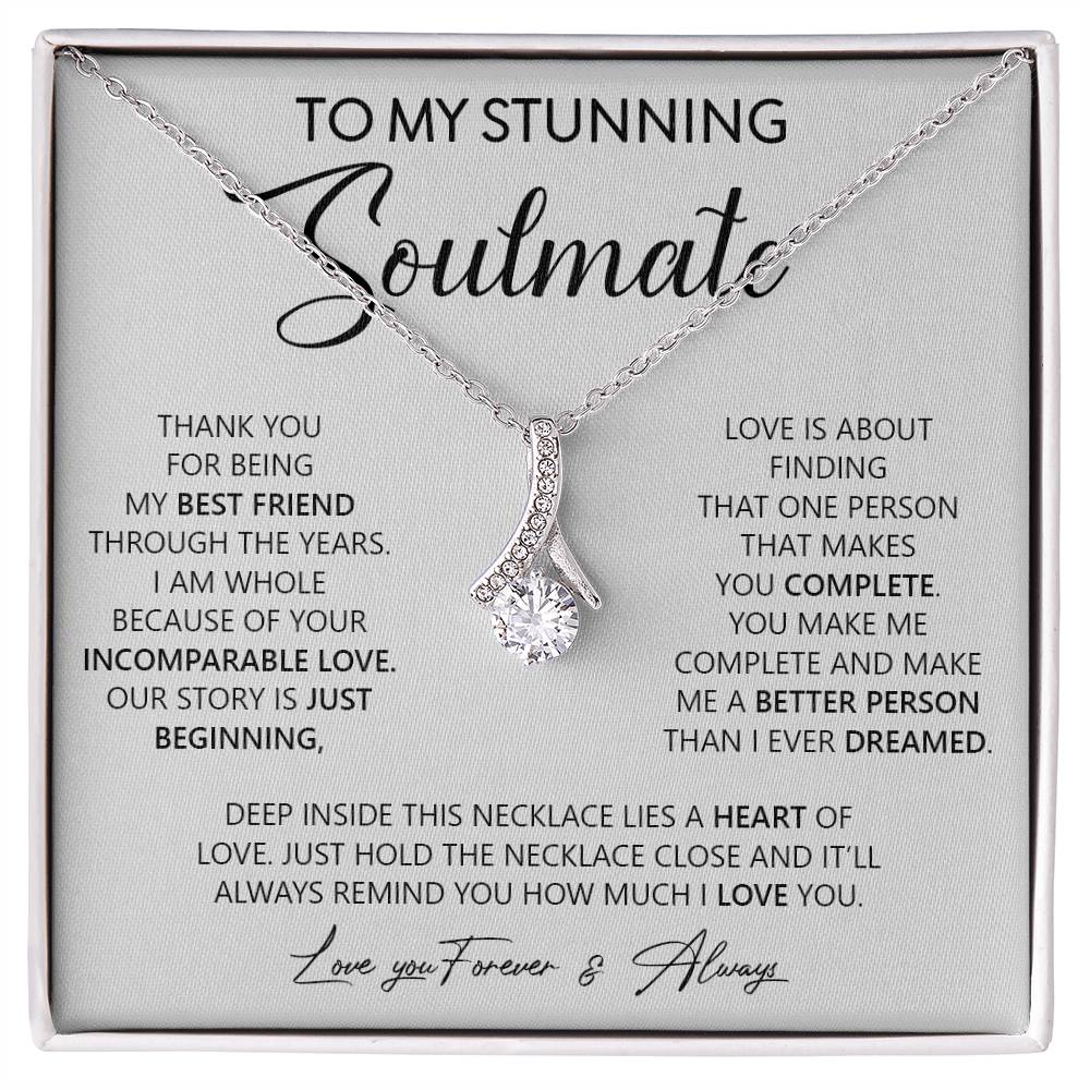 To My Stunning Soulmate | Love You, Forever & Always - Alluring Beauty necklace - Design Studios Direct
