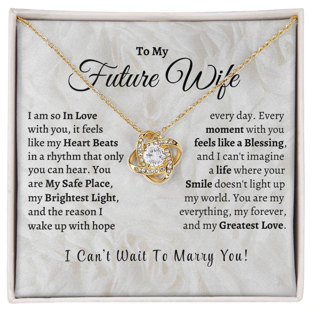 MY Future Wife, My Greatest Love - Love Knot Necklace - Design Studios Direct