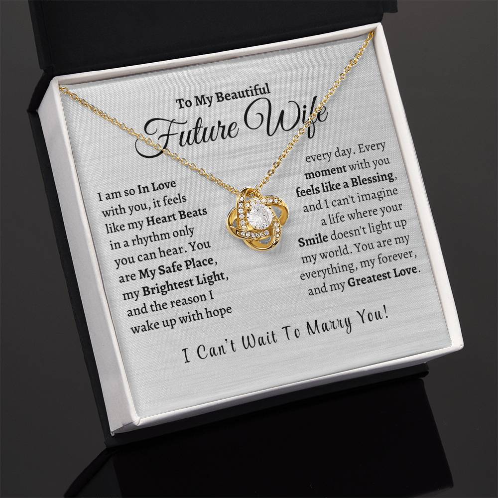 So In Love, My Beautiful Future Wife - Love Knot Necklace