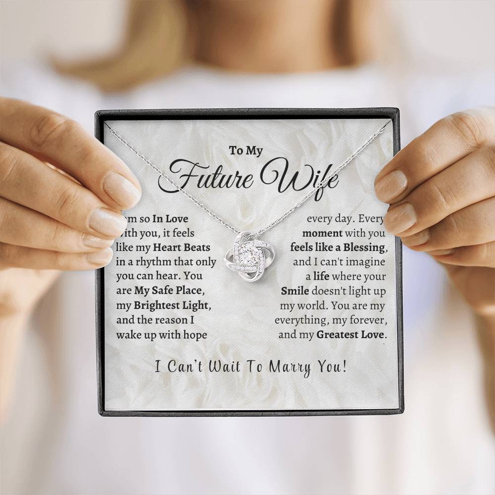 MY Future Wife, My Greatest Love - Love Knot Necklace - Design Studios Direct