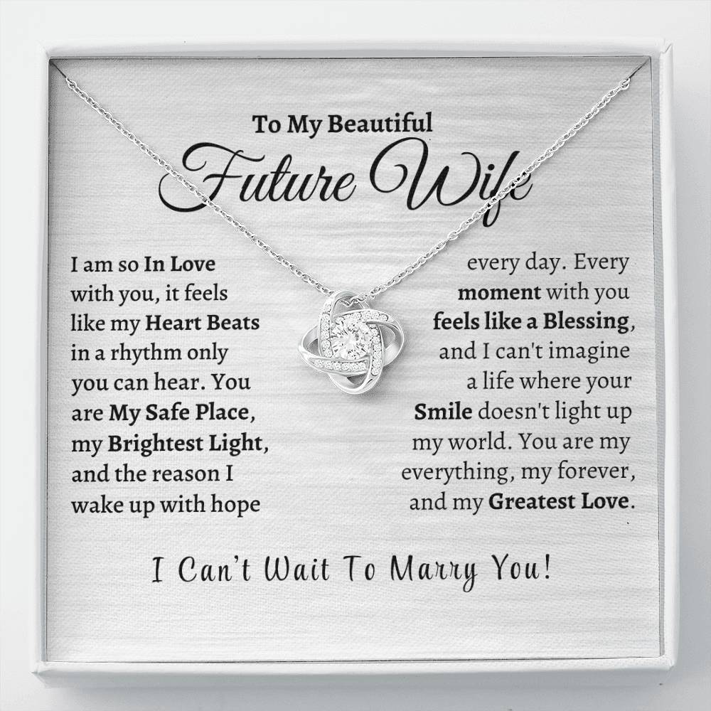 So In Love, My Beautiful Future Wife - Love Knot Necklace