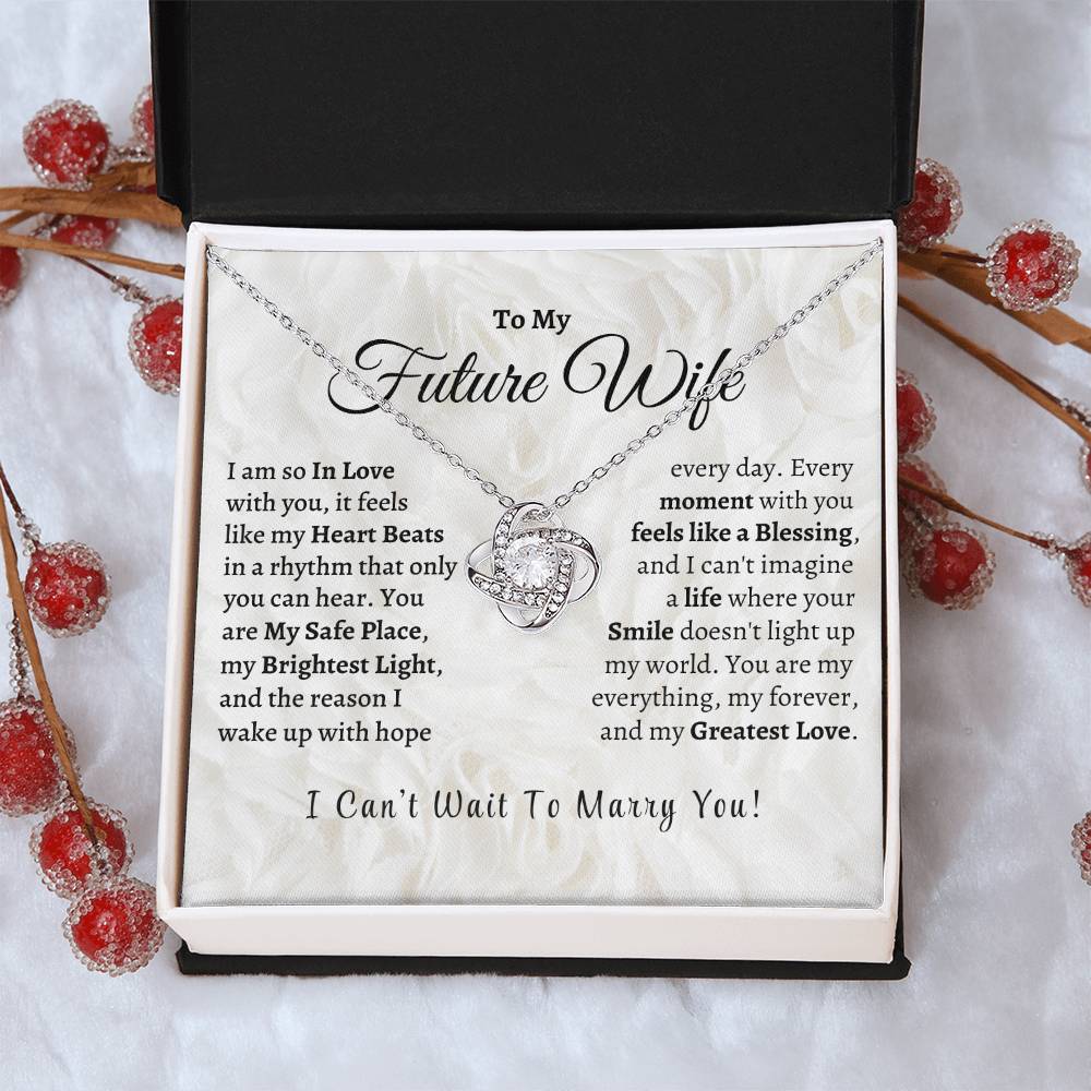 MY Future Wife, My Greatest Love - Love Knot Necklace - Design Studios Direct