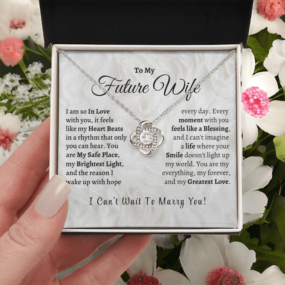 MY Future Wife, My Greatest Love - Love Knot Necklace - Design Studios Direct