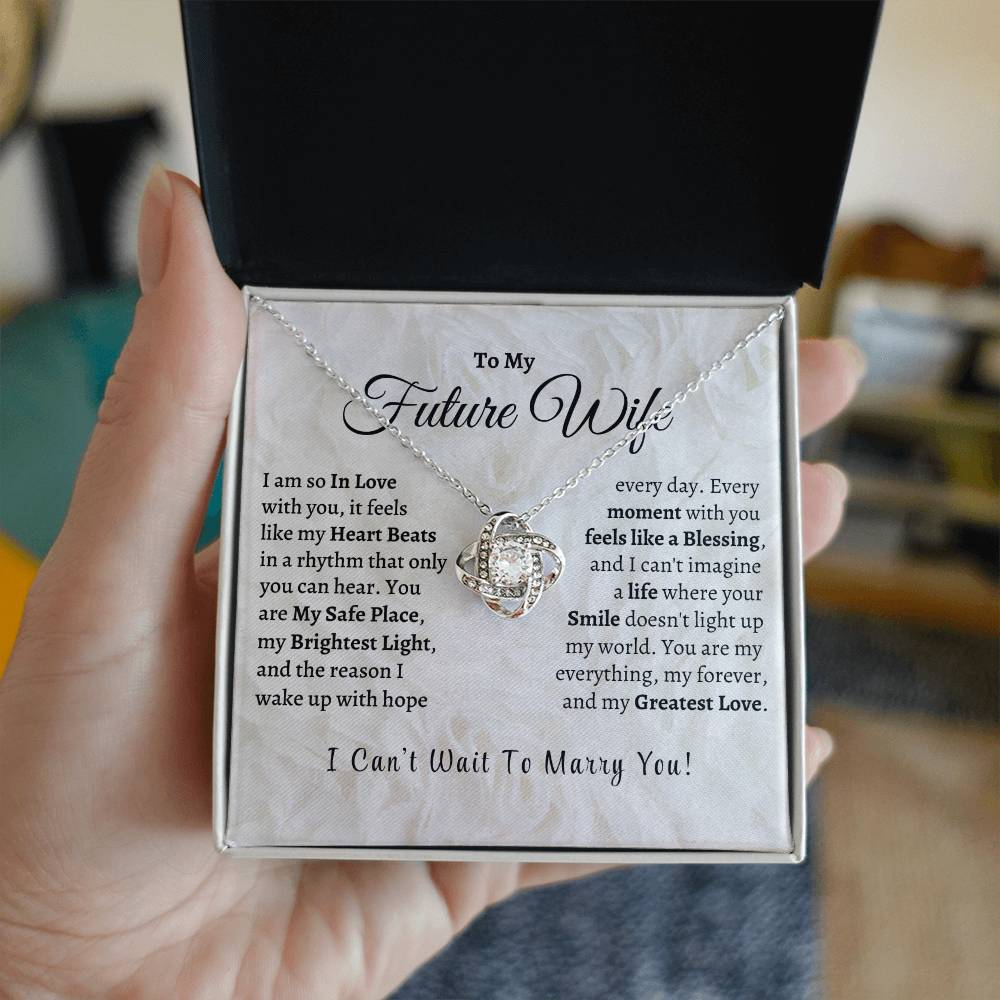 MY Future Wife, My Greatest Love - Love Knot Necklace - Design Studios Direct