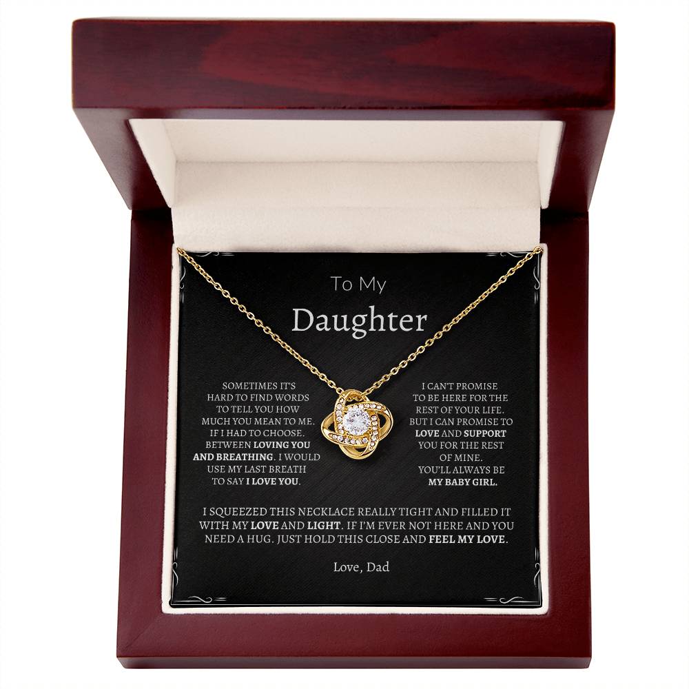 Sometimes It's Hard - Daughter Love Knot Necklace - Design Studios Direct