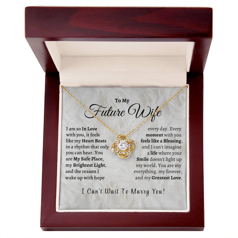 MY Future Wife, My Greatest Love - Love Knot Necklace - Design Studios Direct