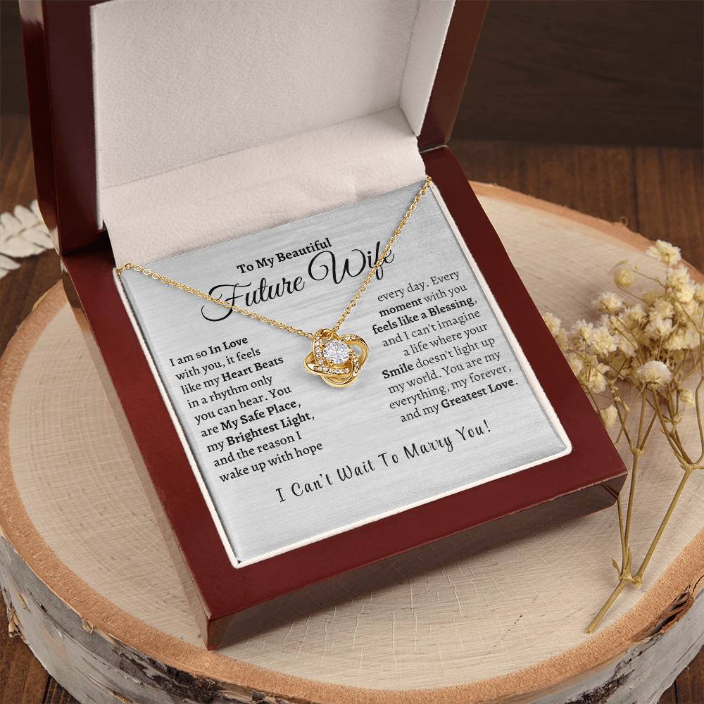 So In Love, My Beautiful Future Wife - Love Knot Necklace