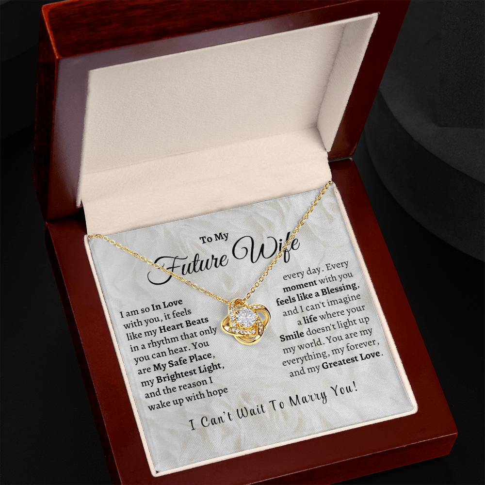 MY Future Wife, My Greatest Love - Love Knot Necklace - Design Studios Direct