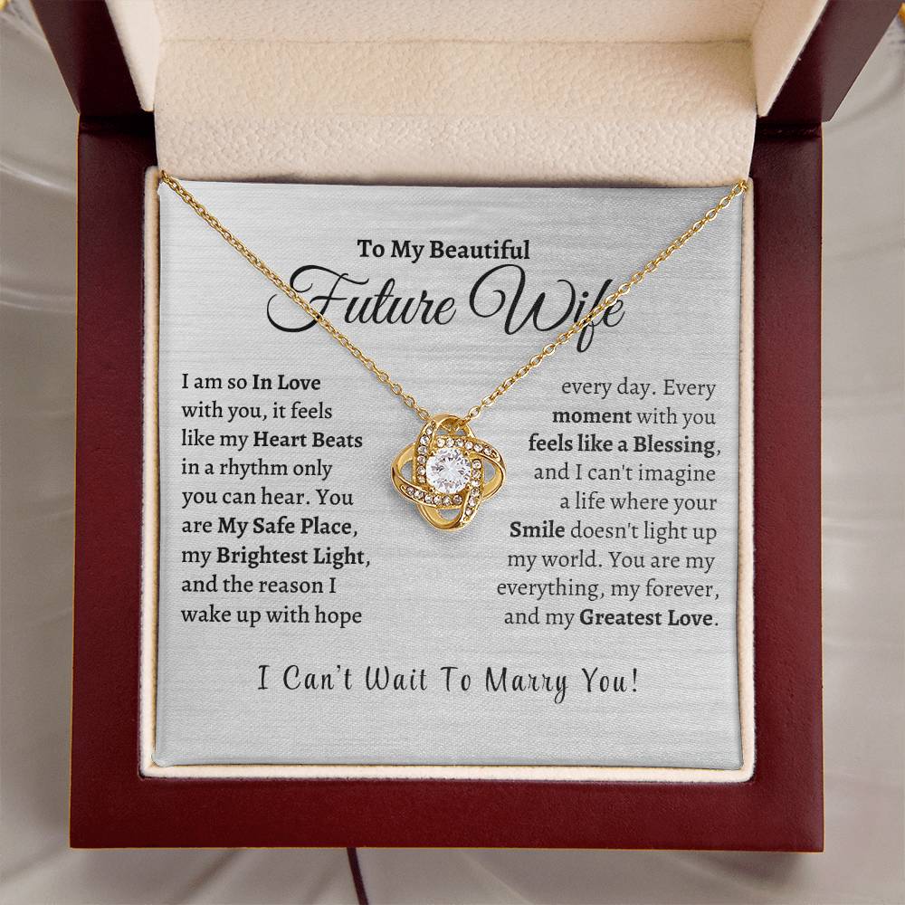 So In Love, My Beautiful Future Wife - Love Knot Necklace