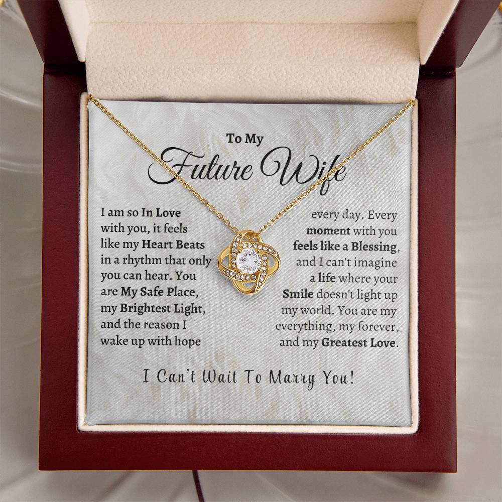 MY Future Wife, My Greatest Love - Love Knot Necklace