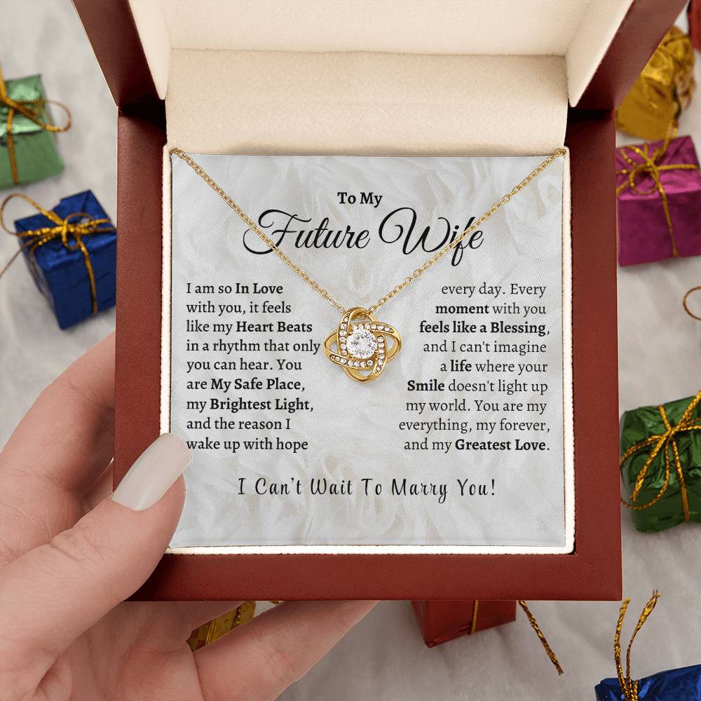 MY Future Wife, My Greatest Love - Love Knot Necklace