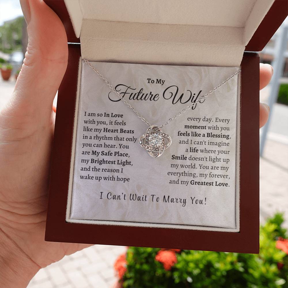 MY Future Wife, My Greatest Love - Love Knot Necklace