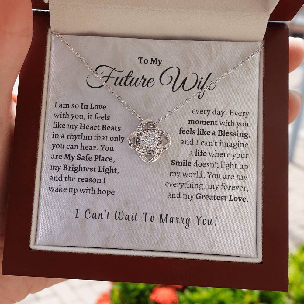 MY Future Wife, My Greatest Love - Love Knot Necklace