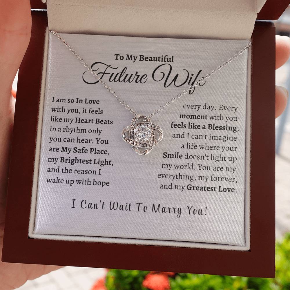 So In Love, My Beautiful Future Wife - Love Knot Necklace