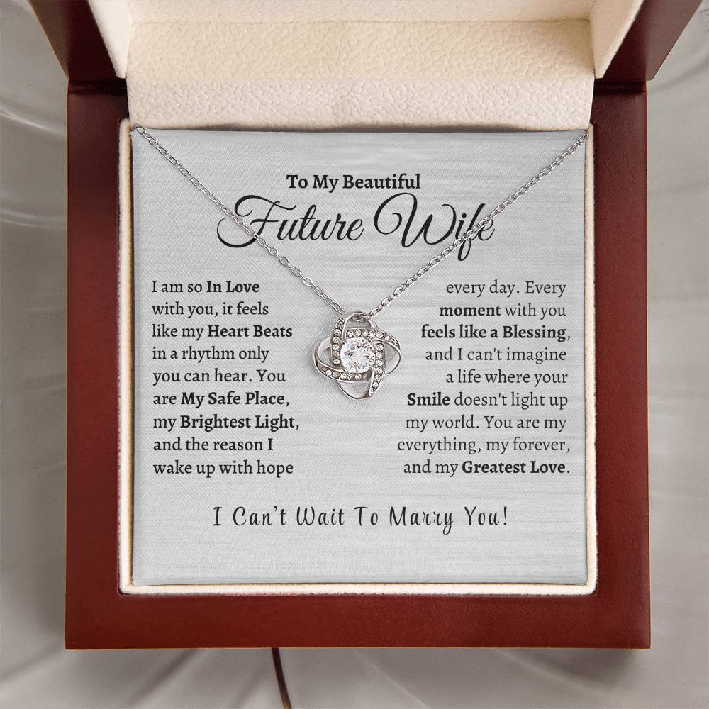 So In Love, My Beautiful Future Wife - Love Knot Necklace
