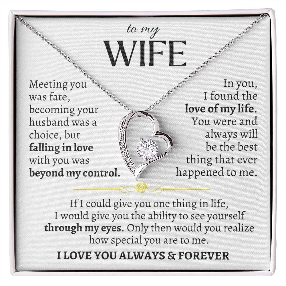 "To My Wife," Heart Necklace - Design Studios Direct