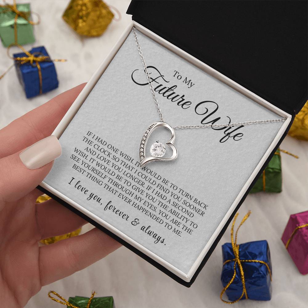 One Wish - To My Future Wife Love Heart Necklace - Design Studios Direct