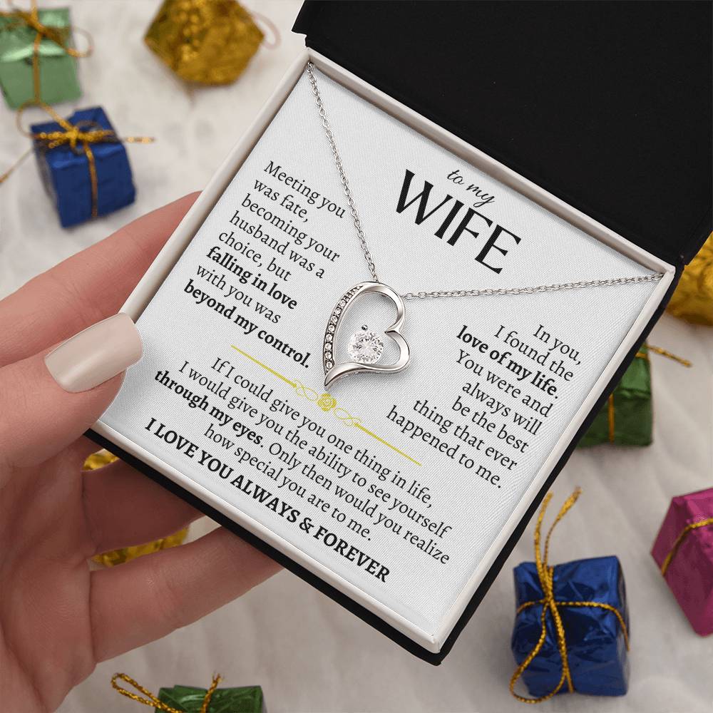 "To My Wife," Heart Necklace - Design Studios Direct