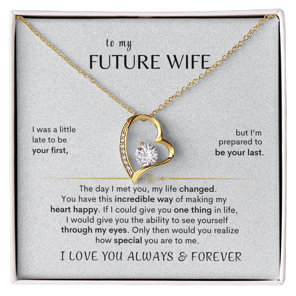To MY Future Wife - Heart Necklace - Design Studios Direct
