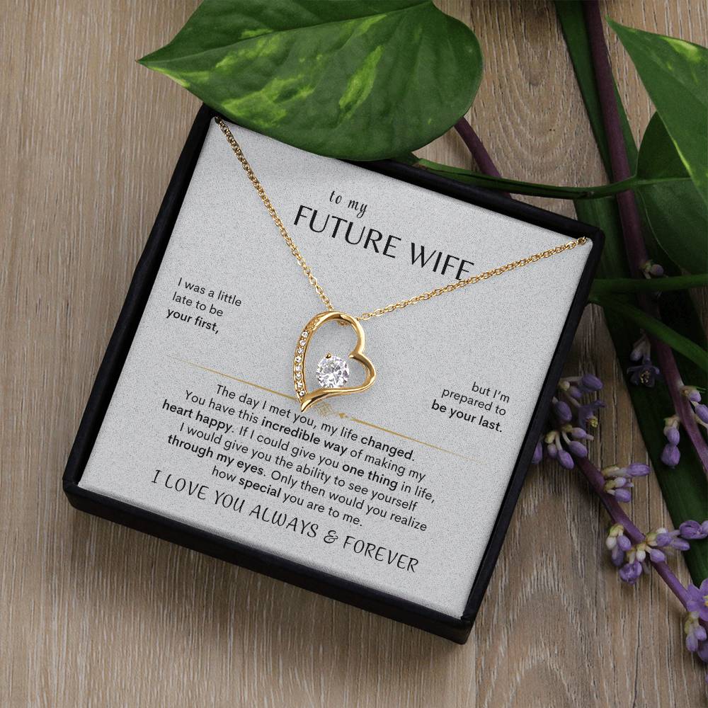 To MY Future Wife - Heart Necklace - Design Studios Direct