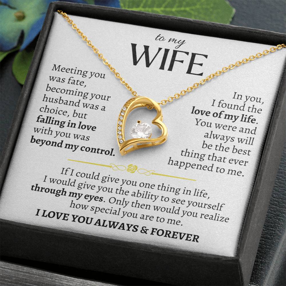 "To My Wife," Heart Necklace - Design Studios Direct