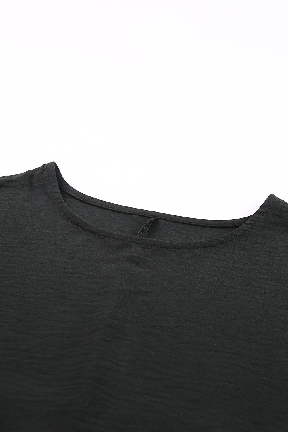 Black Smocked Wrist Shift Top - Design Studios Direct