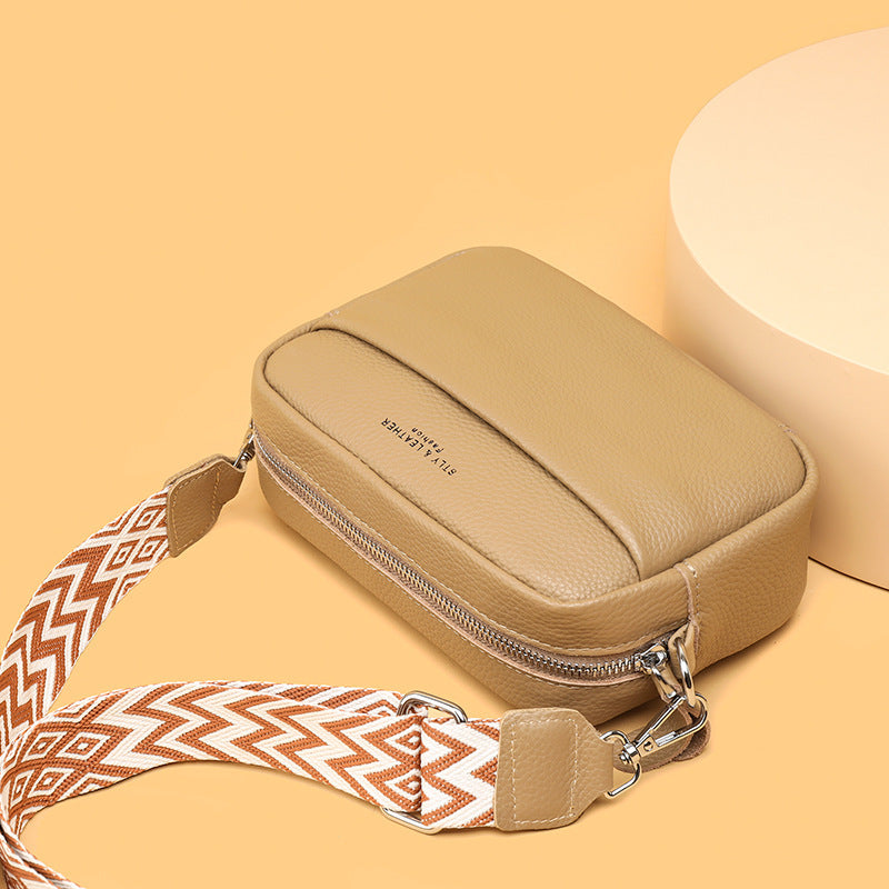 Fashion Shoulder Crossbody Bags With Rhombus Embroidered Wide Shoulder Strap Cute Small Square Bag Women - Design Studios Direct