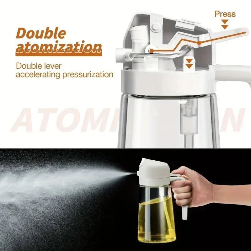 2 in 1 16 oz Glass Oil Dispenser and Spray Bottle - Design Studios Direct