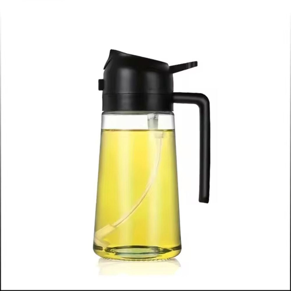 2 in 1 16 oz Glass Oil Dispenser and Spray Bottle - Design Studios Direct