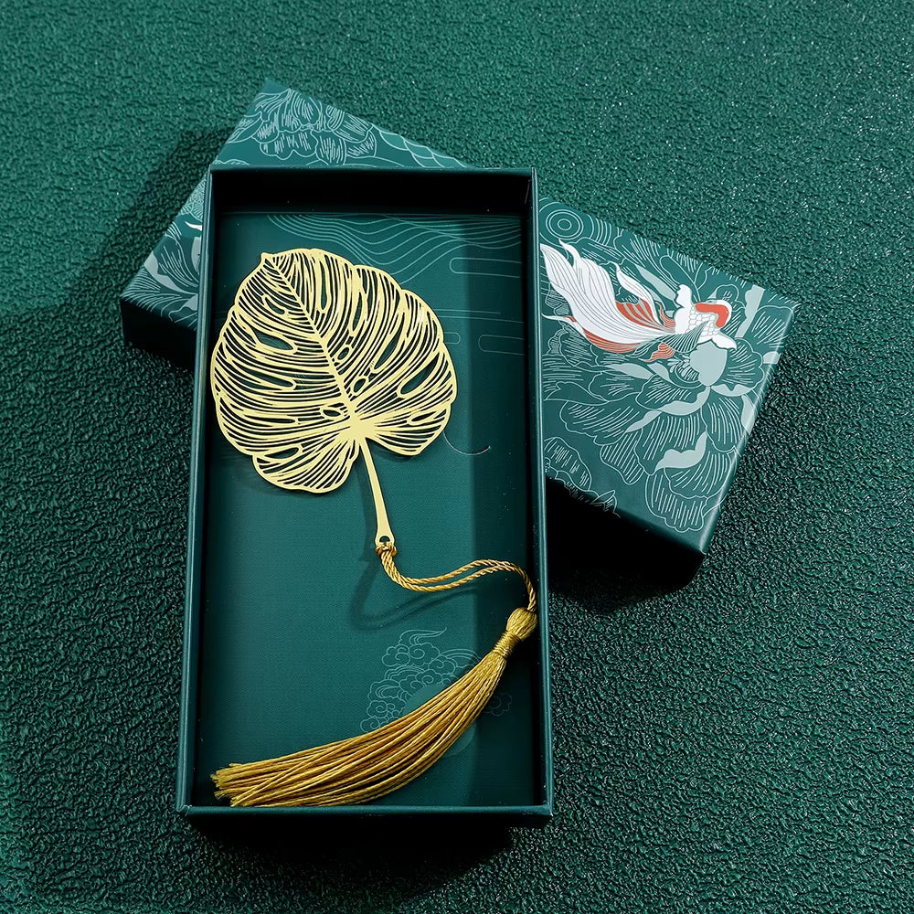Chinese Style Handmade Book Mark Golden Flower Bookmarks Reading Marker for Book Lover - Design Studios Direct