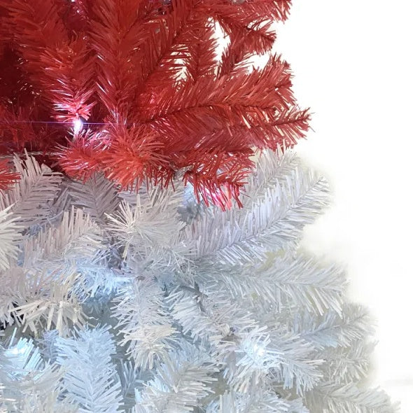 6FT Fir Bent Top Christmas Tree, Santa Hat Style Christmas 300 LED Lights - Design Studios Direct