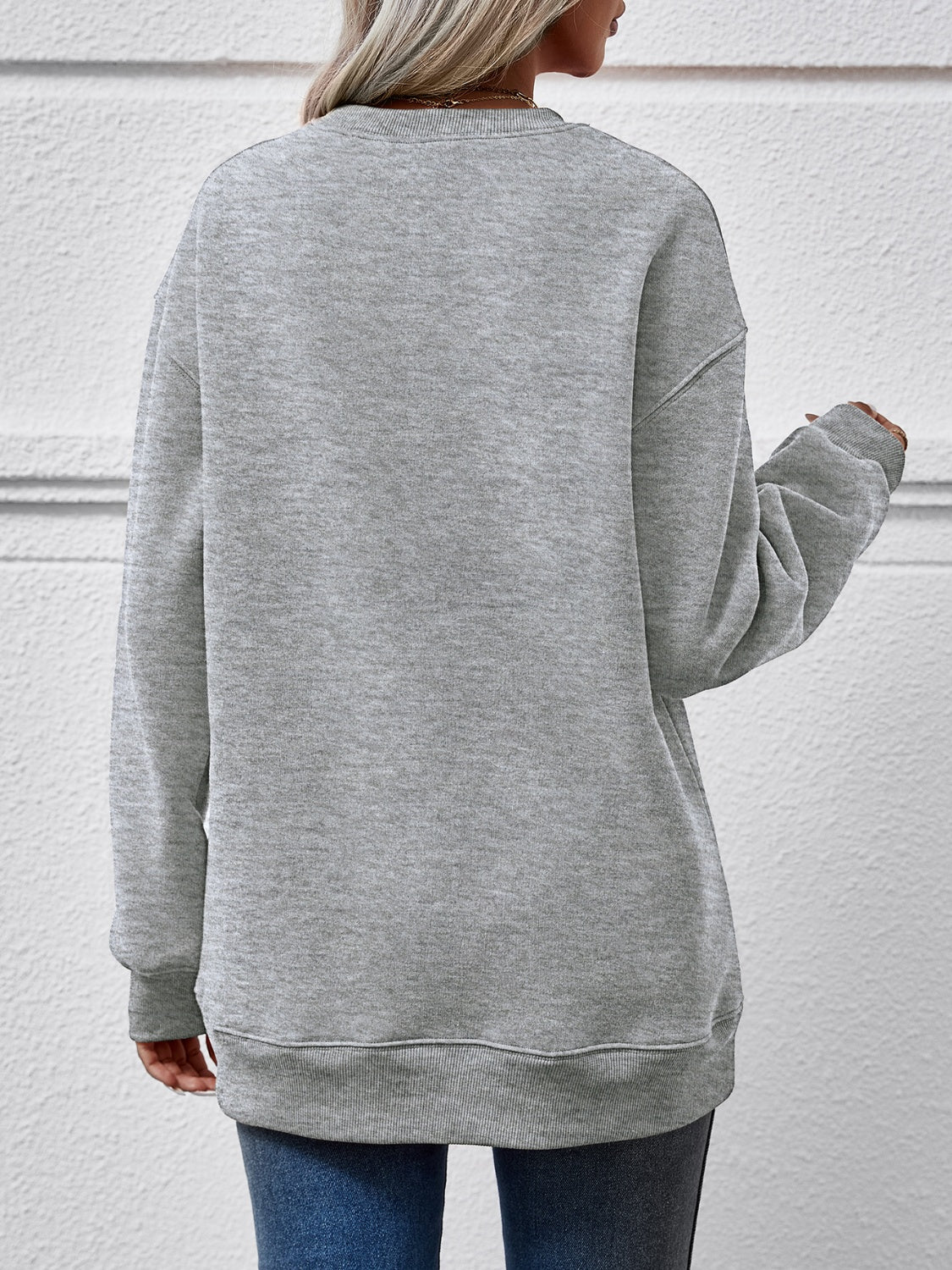 Christmas Tree Graphic Round Neck Sweatshirt - Design Studios Direct