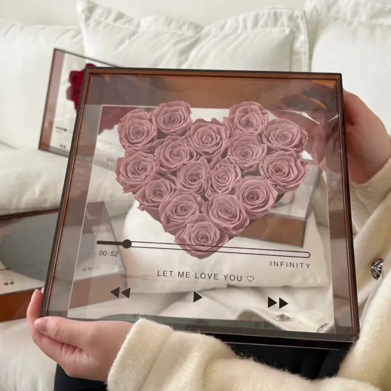Love's CD Transparent Acrylic Flower Box - Design Studios Direct