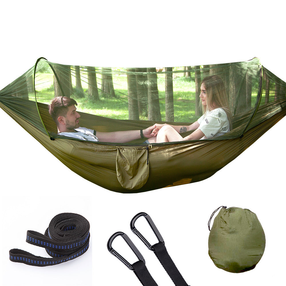 Fully Automatic Quick Opening Hammock With Mosquito Net - Design Studios Direct