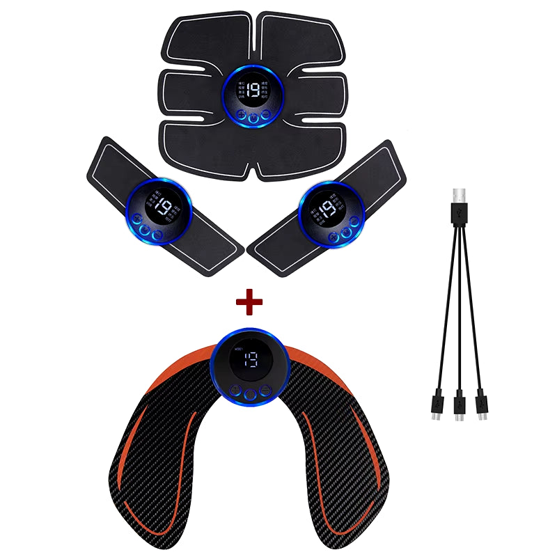 USB Rechargable EMS Muscle Stimulator Electric Massage Therapy Pain Relief Digital Meridian Full Body Massager Fitness - Design Studios Direct