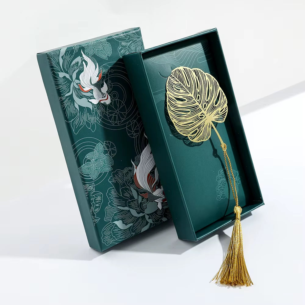 Chinese Style Handmade Book Mark Golden Flower Bookmarks Reading Marker for Book Lover - Design Studios Direct