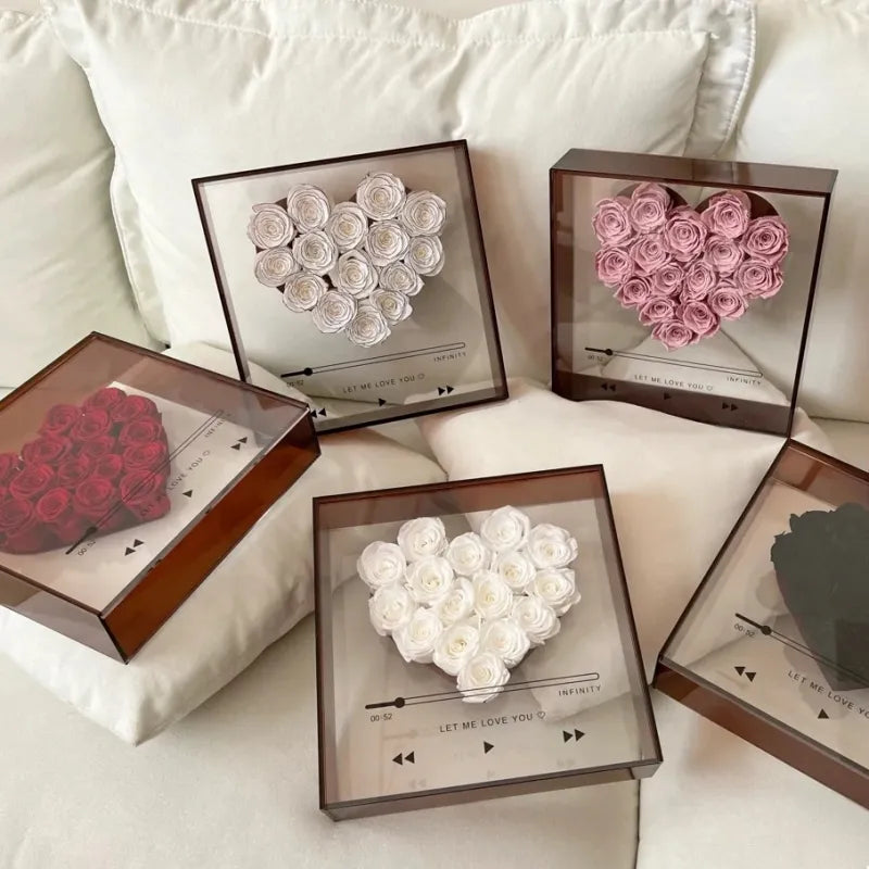Love's CD Transparent Acrylic Flower Box - Design Studios Direct