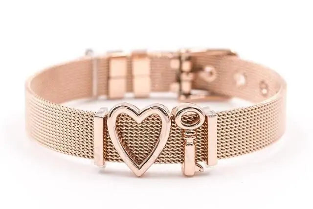 Rose Gold Stainless Steel Mesh Bracelet - Design Studios Direct