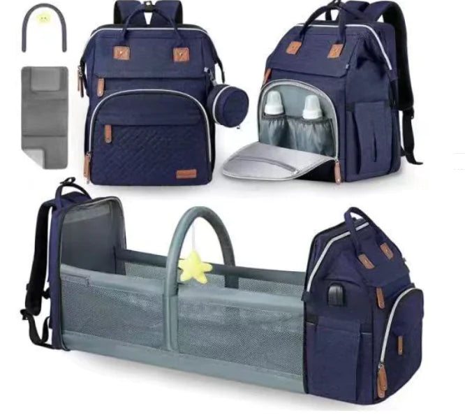 Large Capacity Diaper Bag Backpack with Changing Station: Mother & Baby Organizer