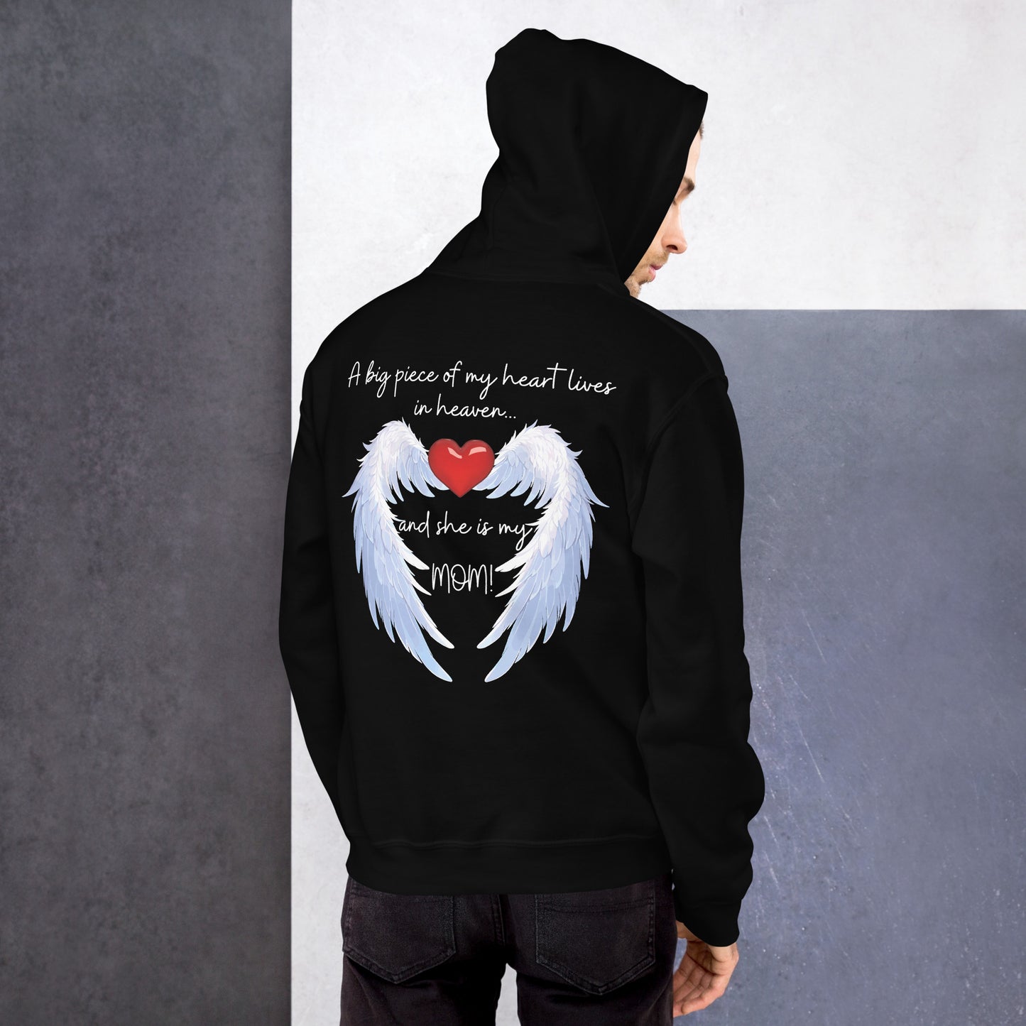 "Heavenly Heart Mom" Tribute Hoodie Unisex Hoodie - Design Studios Direct
