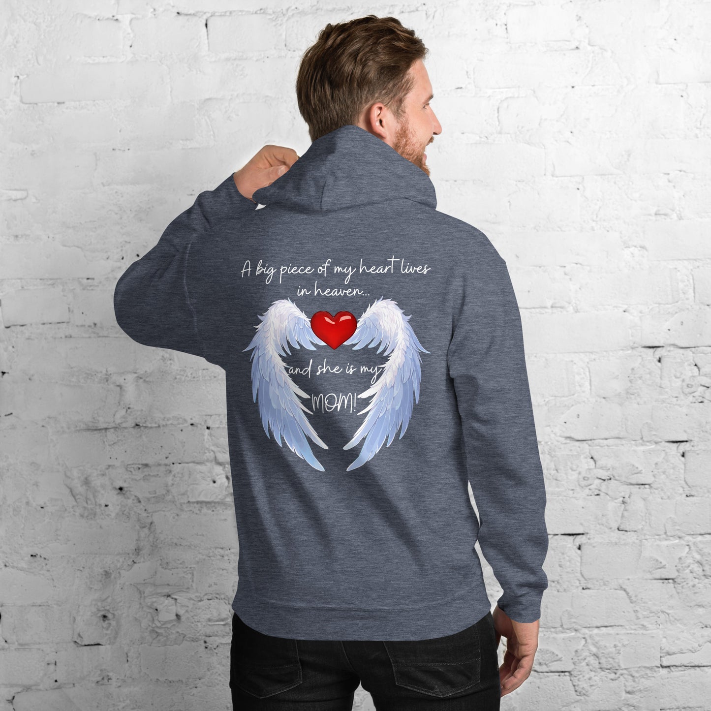 "Heavenly Heart Mom" Tribute Hoodie Unisex Hoodie - Design Studios Direct