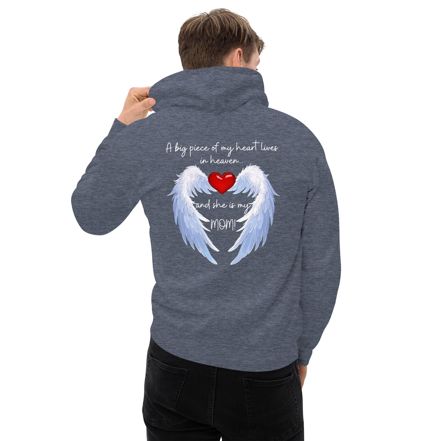 "Heavenly Heart Mom" Tribute Hoodie Unisex Hoodie - Design Studios Direct