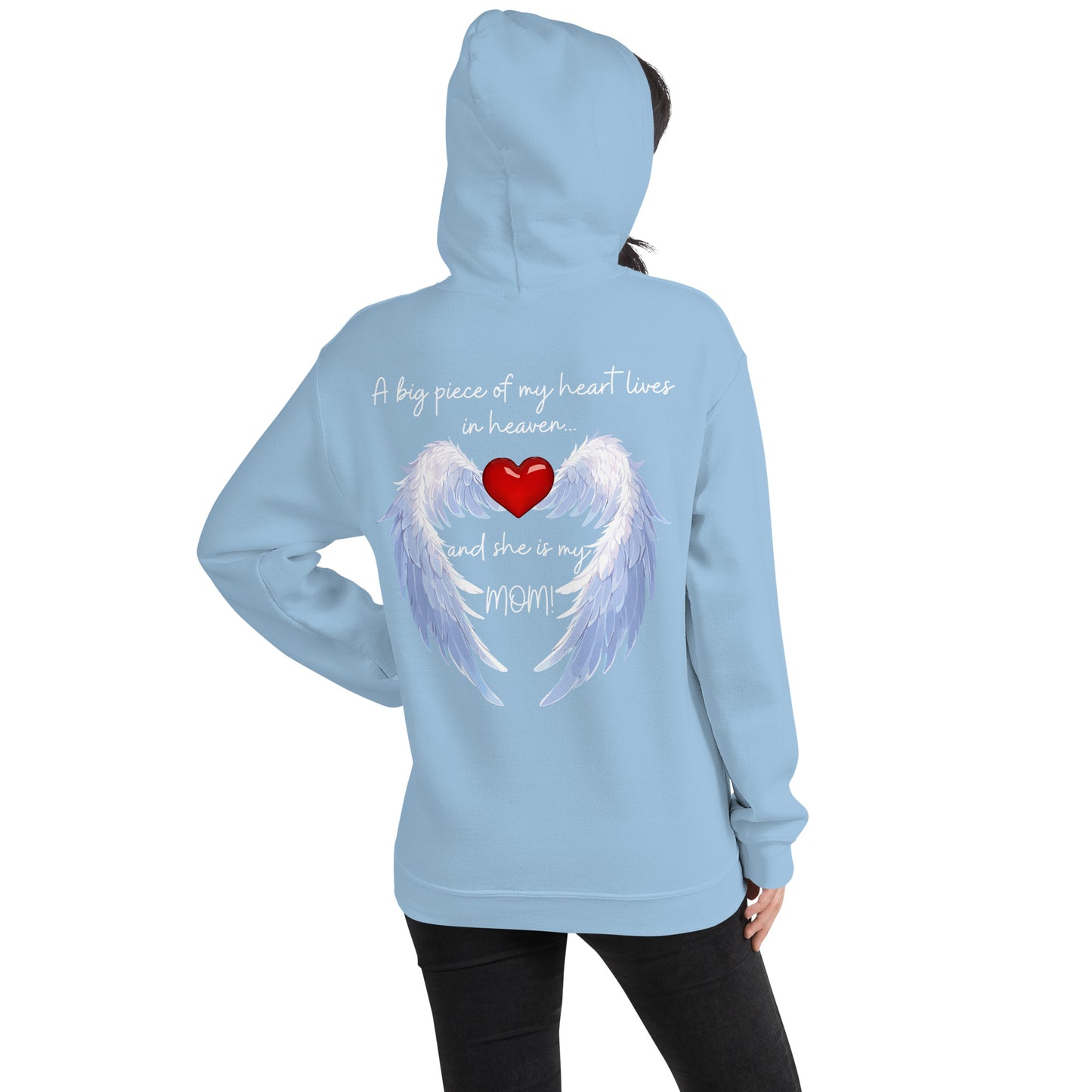"Heavenly Heart Mom" Tribute Hoodie Unisex Hoodie - Design Studios Direct
