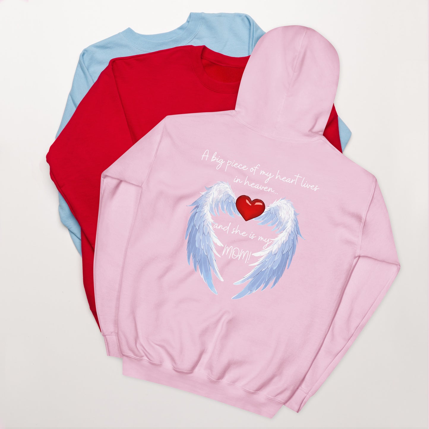 "Heavenly Heart Mom" Tribute Hoodie Unisex Hoodie - Design Studios Direct