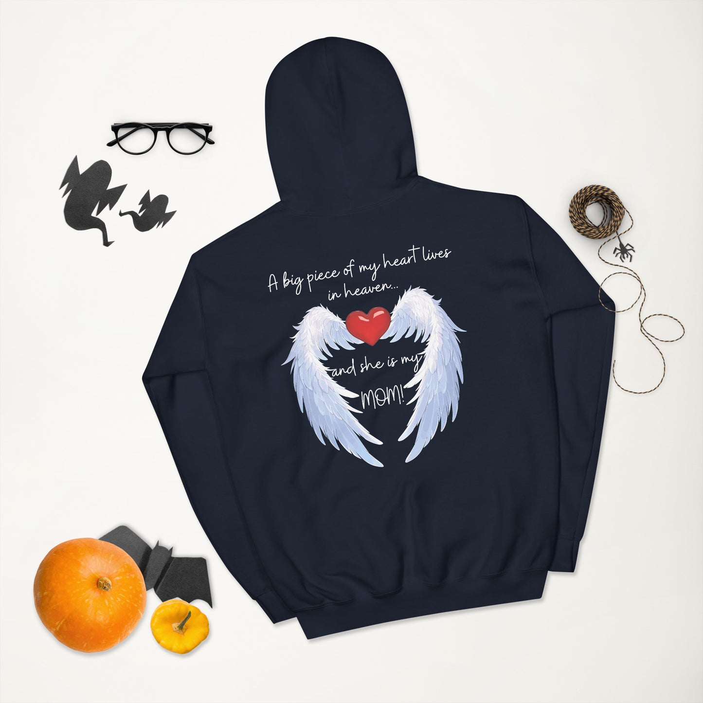 "Heavenly Heart Mom" Tribute Hoodie Unisex Hoodie - Design Studios Direct